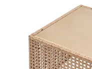 U-Shape Garden Sofa 6 Seater OMEGANA Modular PE Rattan Light Beige_1040522