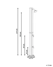 Freestanding Outdoor Solar Shower TOPOCALMA Black_974648
