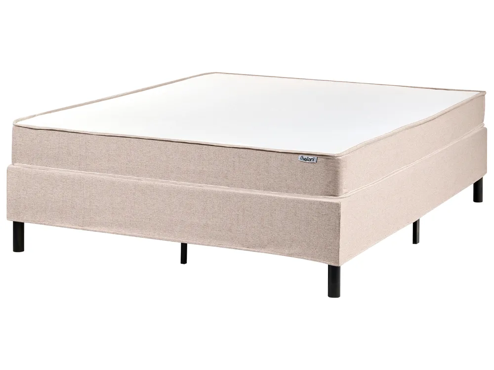 Divan Bed w/o Headboard Fabric Beige COUNTESS Various Sizes