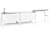 3 Piece Outdoor Kitchen Set with Sink MAENZA White Metal
