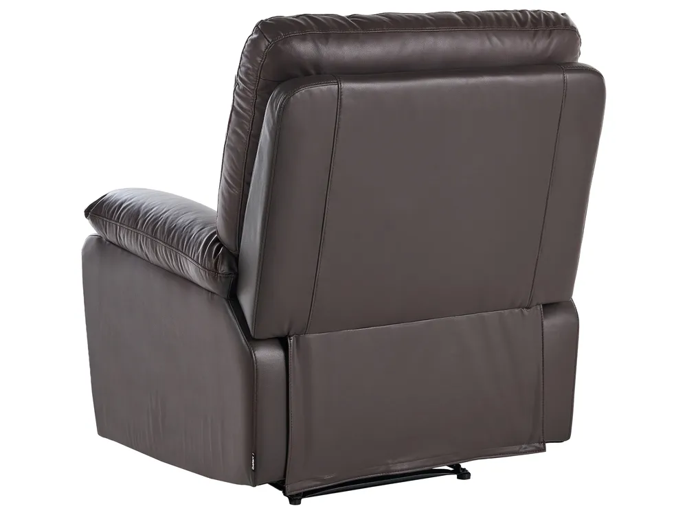 Soffgrupp med manuell reclinerfunktion 6-sits BERGEN Konstläder Brun_681644