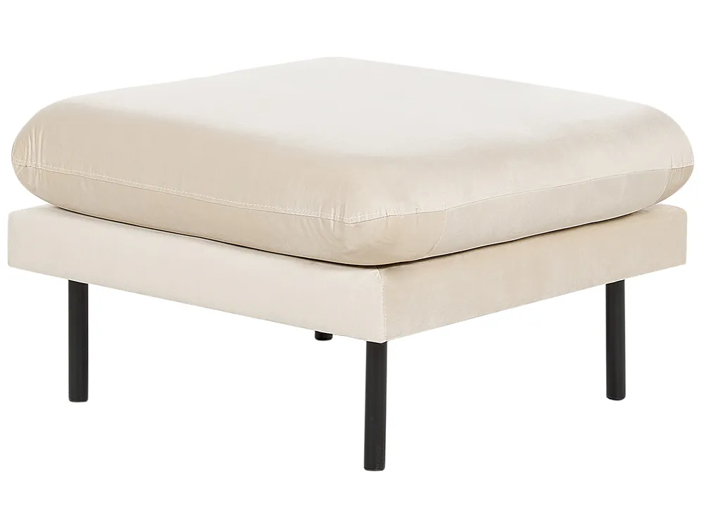 Living Room Set 5 Seater VINTERBRO with Ottoman Velvet Light Beige_897592