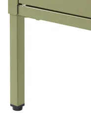 Glass Display Cabinet OXTED 80 cm Metal Green_1069060
