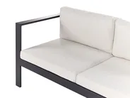 Garden Corner Sofa with Table 5 Seater MESSINA Metal Off-White Left Hand_929530