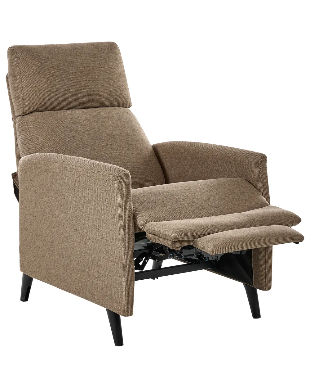 Recliner Chair SELVIK with Footrest Fabric Brown