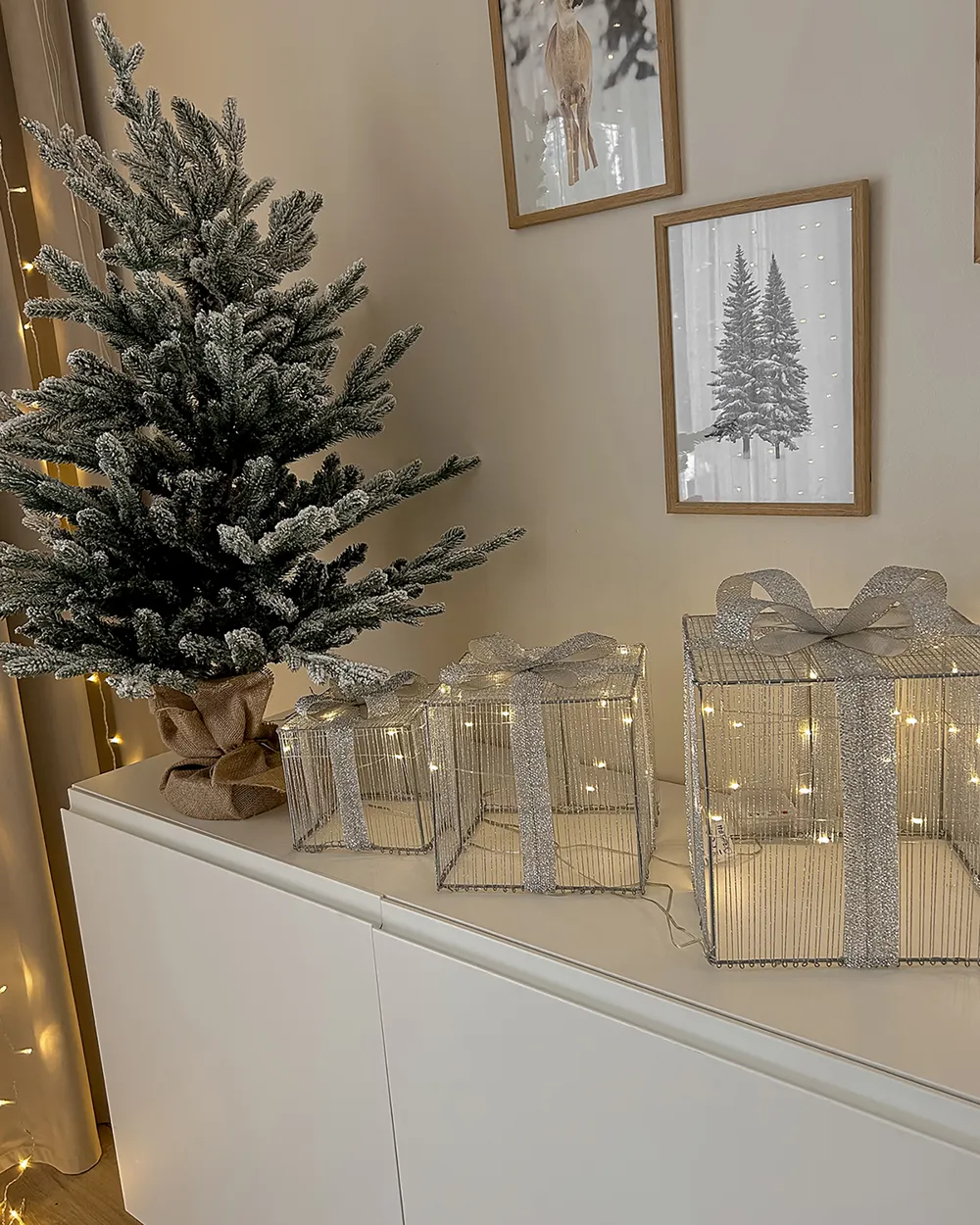 Utomhusdekoration LED ARNES 25/20/15 cm Julklappar Silver_907331