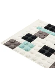 Kids Rug BRICKY White 90 x 130 cm Cotton_1107986