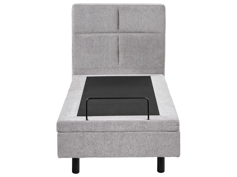 Justerbar säng VICEROY 80 x 200 cm Ljusgrå_1044374
