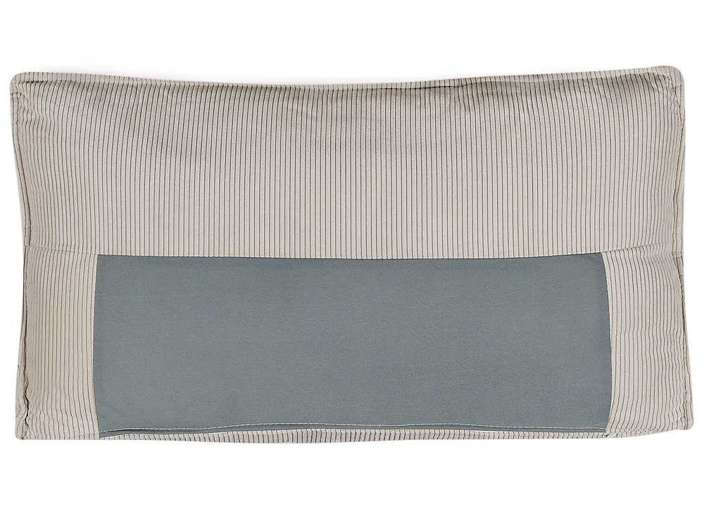 Corner Sofa Bed 3 Seater ABACKA Corduroy Beige Left Hand_896785