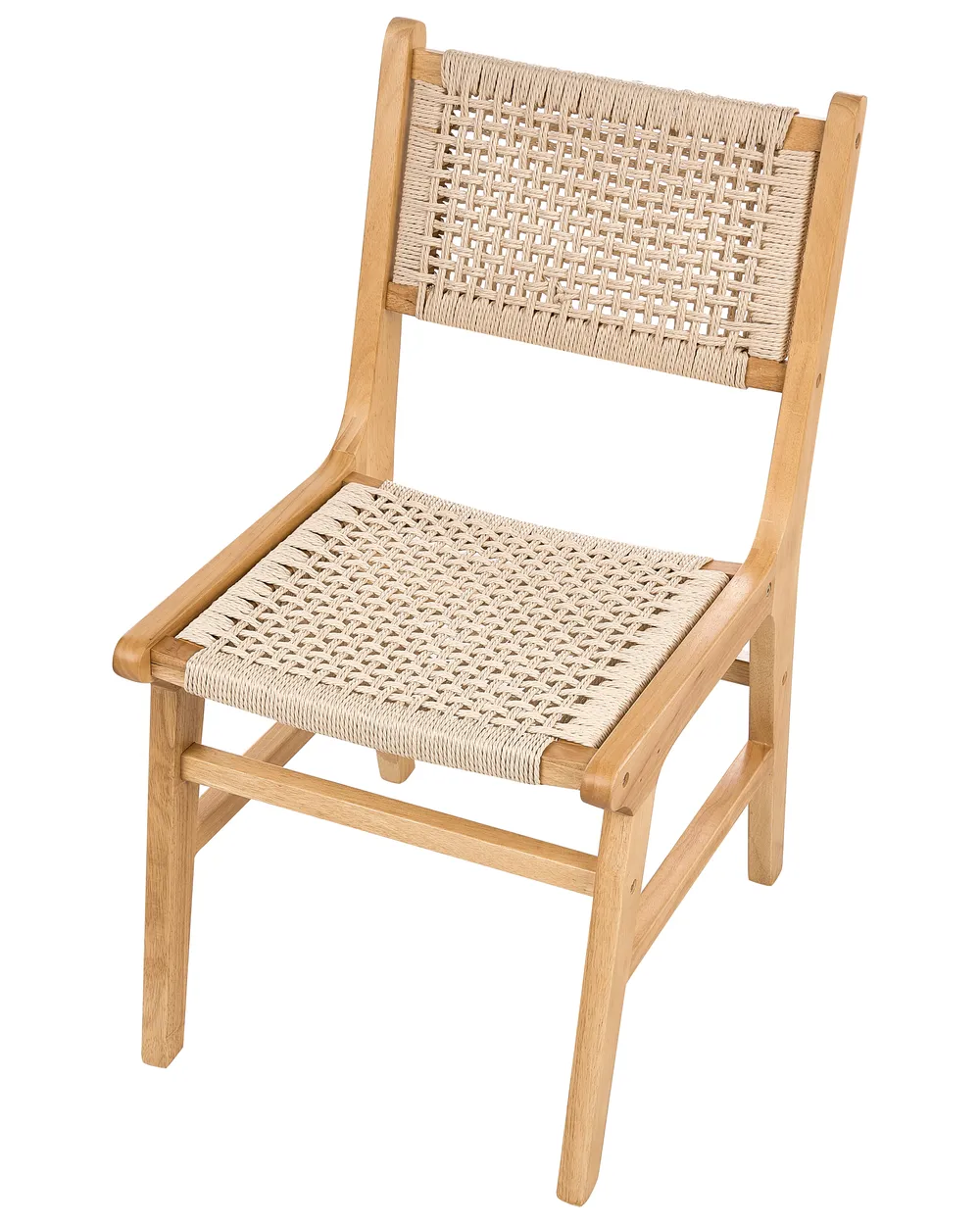 Set med 2 matstolar OZELLA Trä Ljusbrun/ Beige_985724
