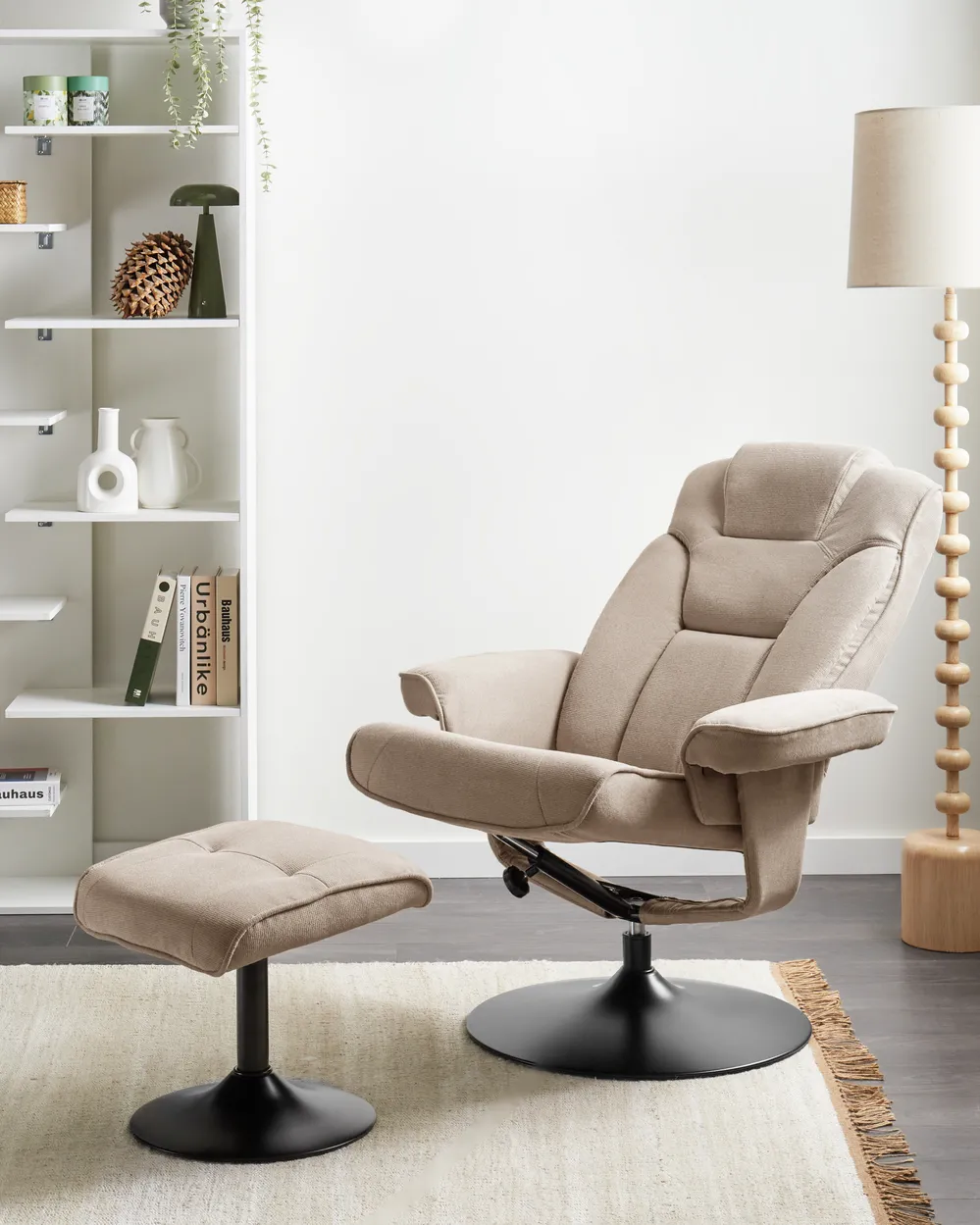 Recliner Chair NYKS Fabric Taupe