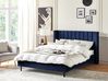 Bed Velvet VILLETTE 160 x 200 cm (EU King Size) Navy Blue