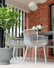Set of 4 Garden Chairs PESARO Light Grey_1082499