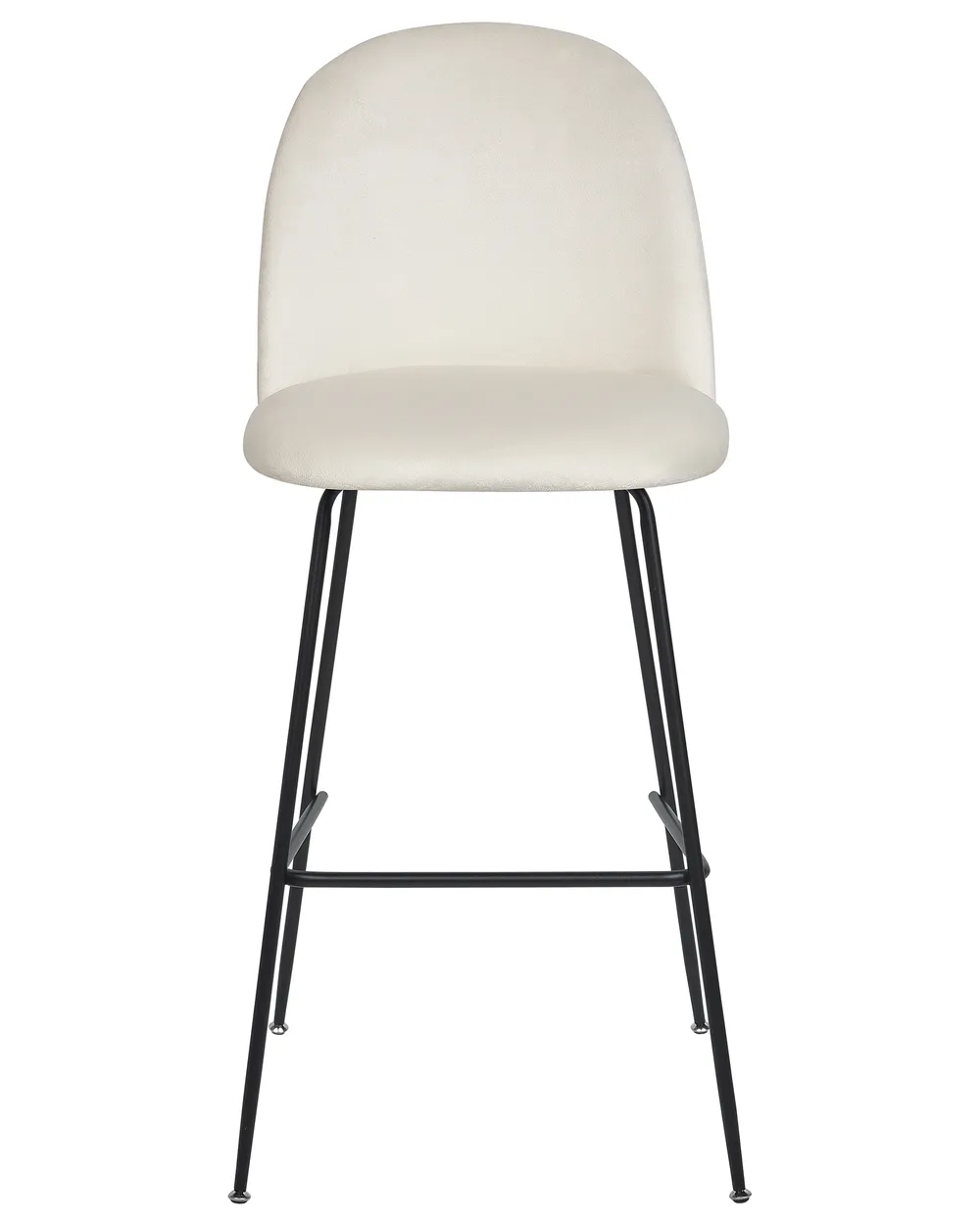 Set med 2 barstolar ARCOLA Sammet Off-White_902376