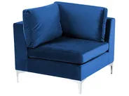 Modular Corner Sofa 6 Seater EVJA with Ottoman Velvet Navy Blue Left Hand_859800