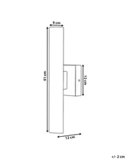 LED-vägglampa för utomhusbruk KOROS Svart_1094795