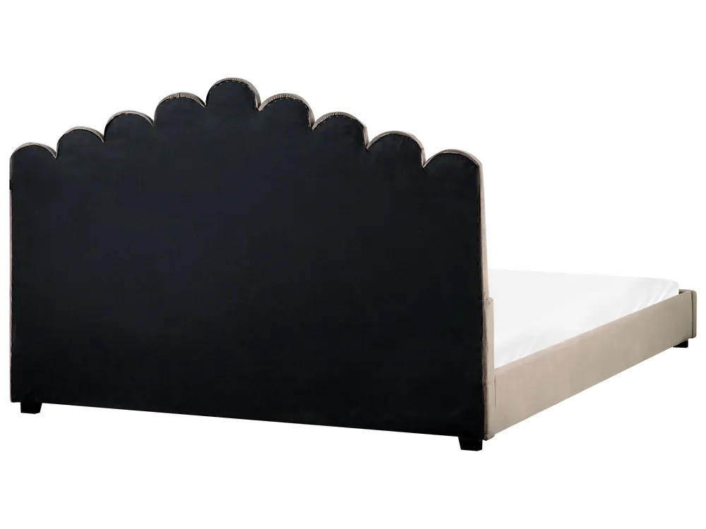 Bed Velvet VINCENNES 180 x 200 cm (EU Super King) Taupe_974822