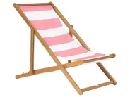 Set of 2 Sun Lounger Replacement Fabrics ANZIO/AVELLINO 113 x 44 cm Red_1073765
