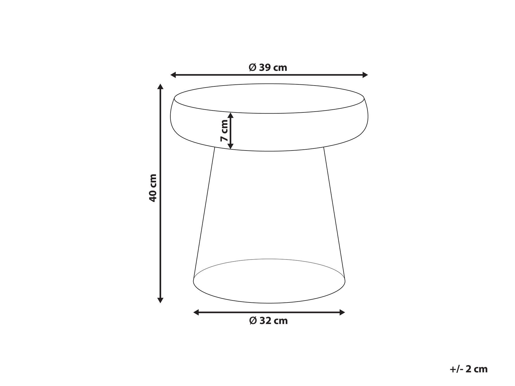Side Table CALDERA Glass Golden Brown_883014