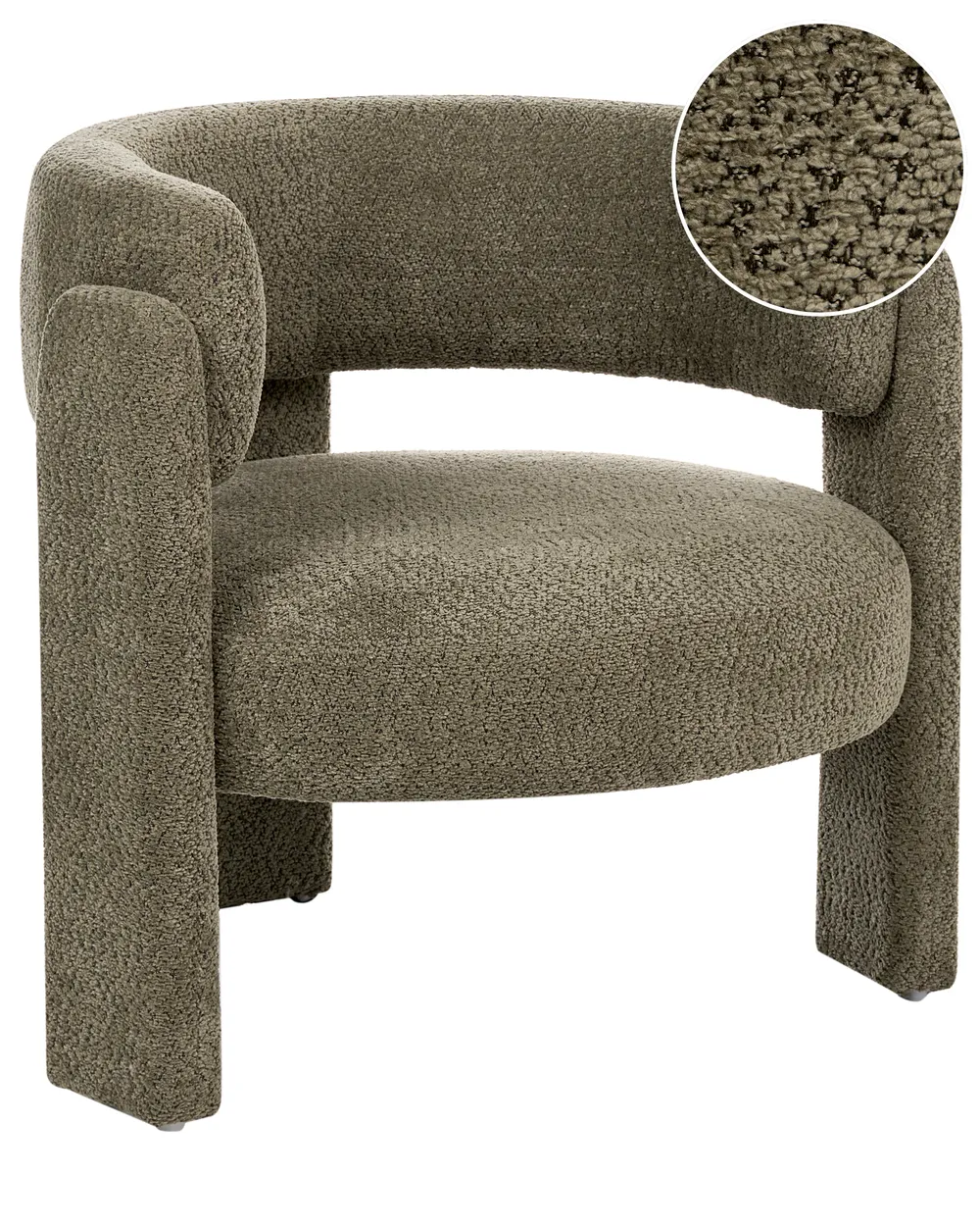 Armchair BUREA Chenille Dark Green