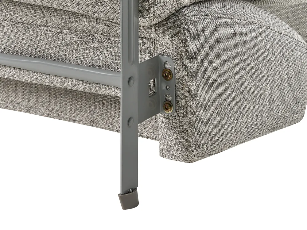 Sofa Bed 2 Seater ISHOJ Fabric Light Grey_939980