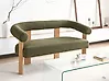 Sofa 2 Seater ILBRO Boucle Green/ Light Brown