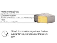 Trädgårdssoffgrupp med bord 2-sits FABRO Modulär Ljusgrå_968493