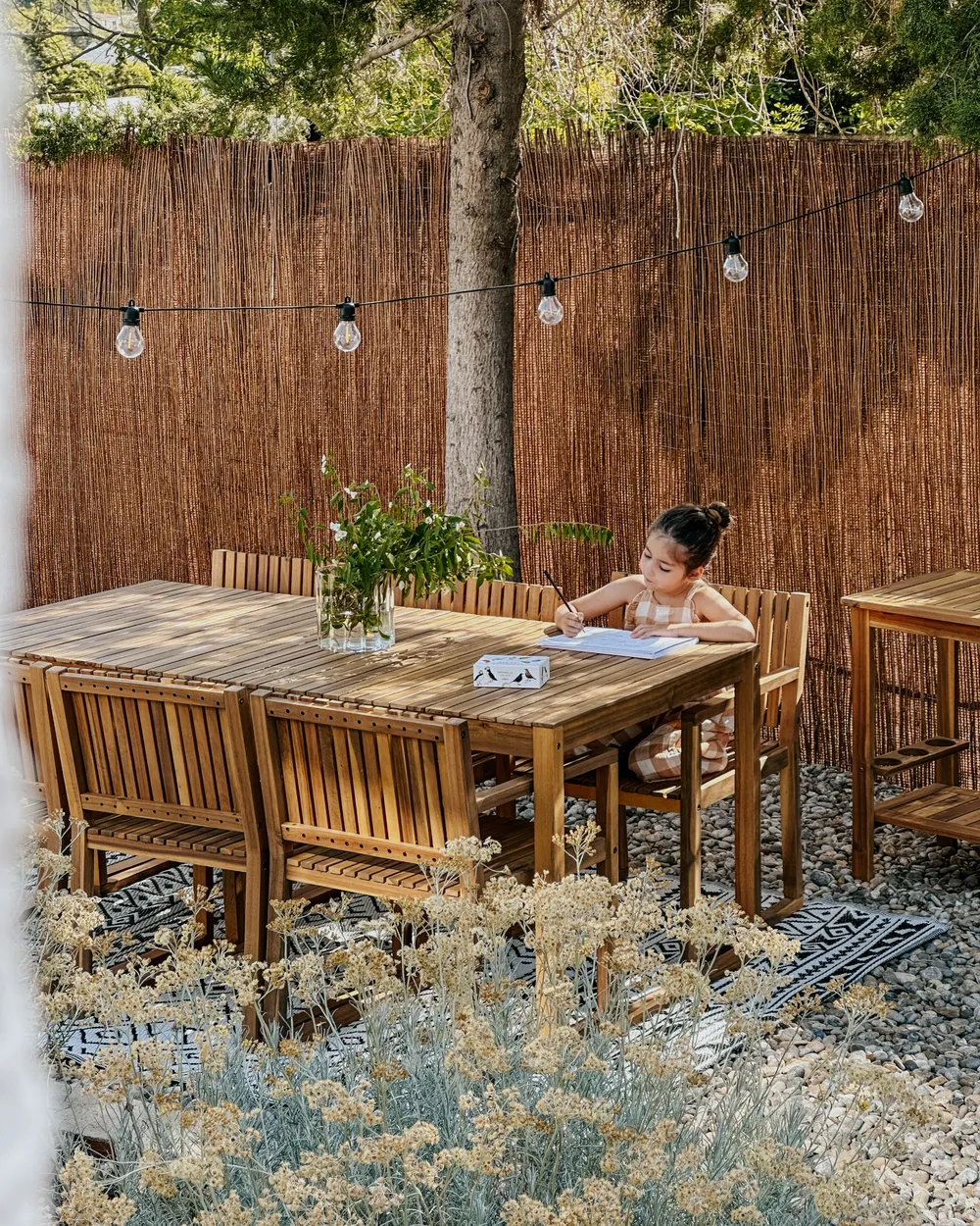 Garden Dining Set 8 Seater SASSARI II with Cushions Certified Acacia Wood Green_983543