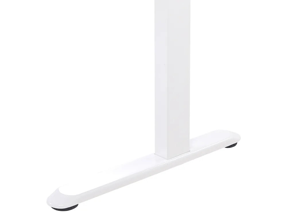 Elektriskt höj- och sänkbart skrivbord KENLY 120 cm 60 cm med USB-port Brun/ Vit_840236