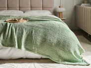 Bedspread CHAGYL Cotton 150 x 200 cm Green_1041172