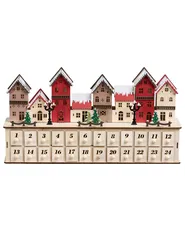 Julpynt LED VISTERFLO 24 cm Adventskalender Ljusbrun_1017223