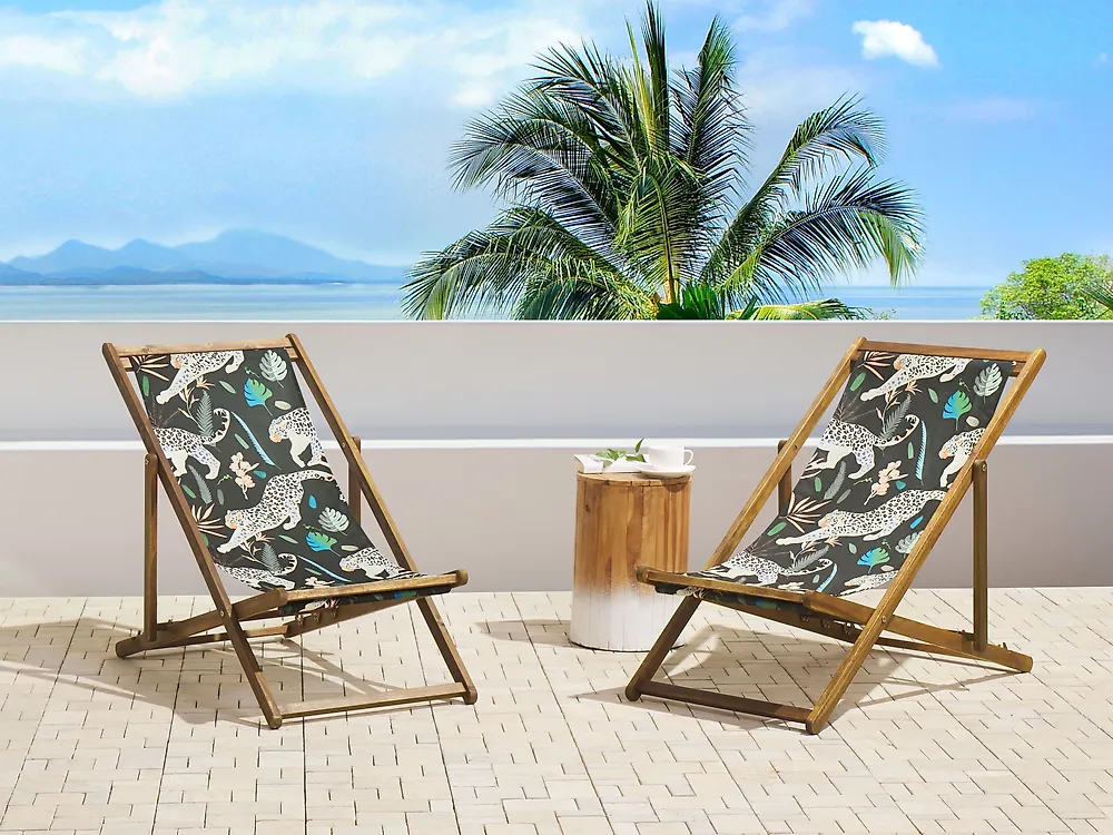 Aurinkotuolin vaihtokangassetti 2 kpl ANZIO/AVELLINO 113 x 44 cm Musta_1175936