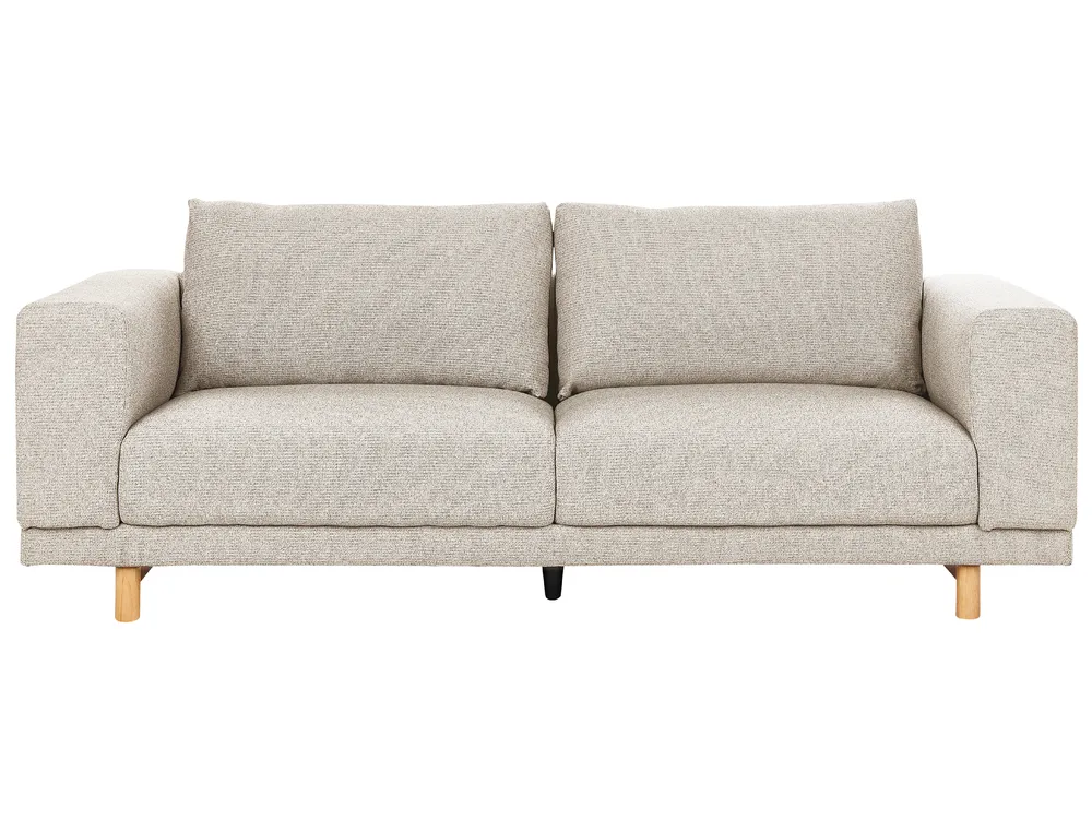 Sofa 3 Seater NIVALA Fabric Light Beige