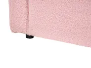 Utdragbar säng Bouclé ALBIAC 90 x 200 cm Pastellrosa_1069072