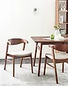 Ruokatuolisetti 2 kpl LILLY Kangas Ruskea/beige