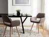Set of 2 Dining Chairs CHICAGO Fabric Taupe
