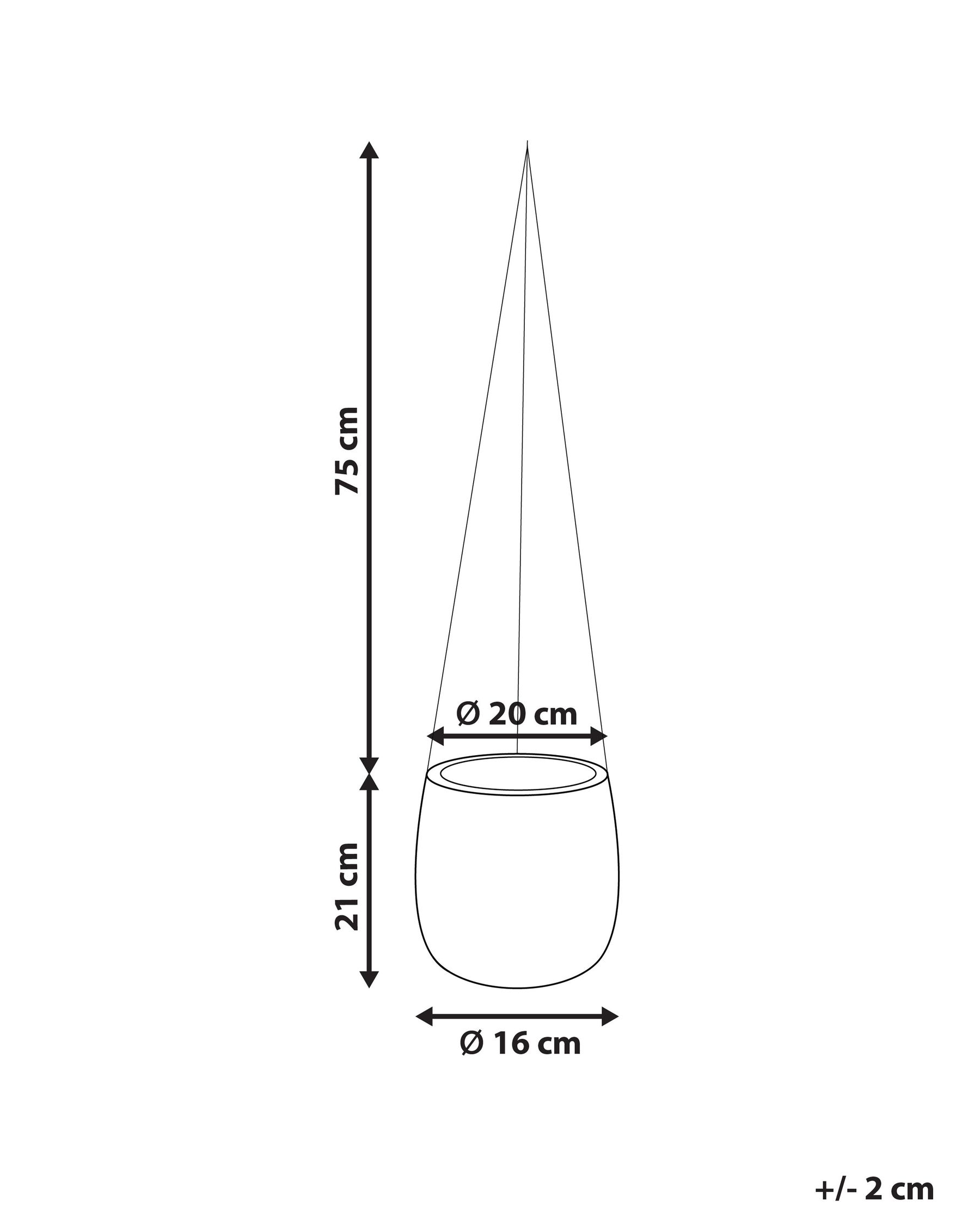 Plant Pot LIVADIA 20 cm Off-White_871687