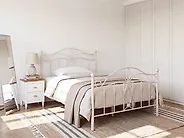 Sänky Metalli ANTLIA 120 x 200 cm Vaaleanbeige_1165261