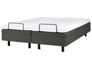 Adjustable Bed without Headboard Fabric DUKE II 160 x 200 cm (EU King Size) Dark Grey_987920