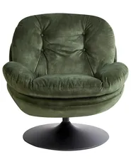 Swivel Armchair NOLVIK Velvet Dark Green_965770