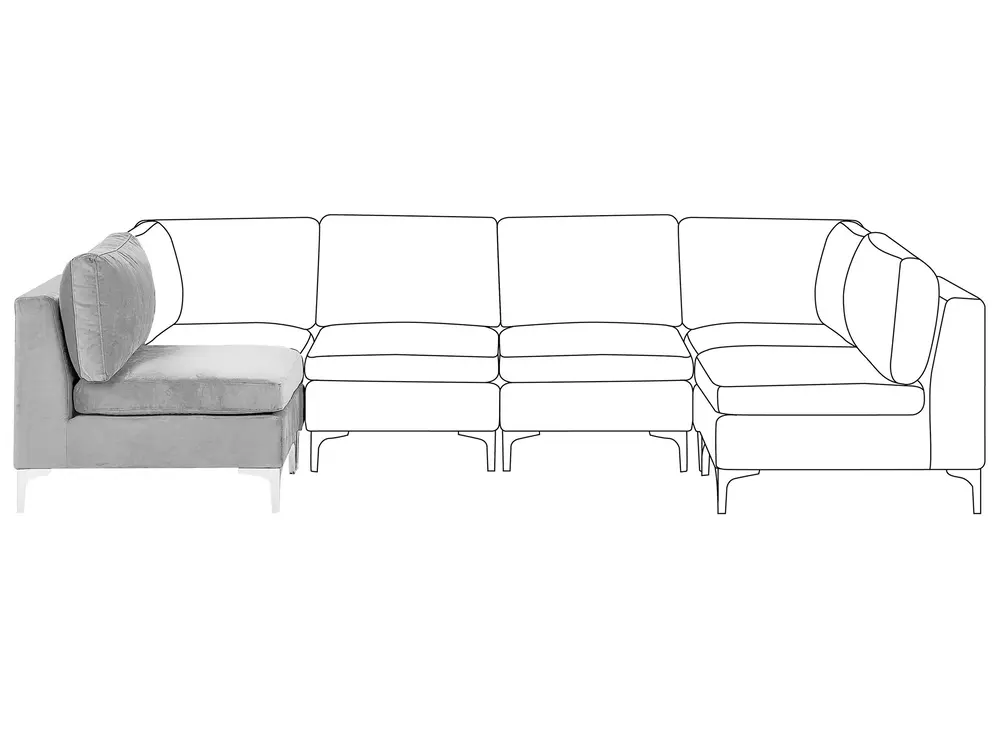 1-Seat Section EVJA Velvet Grey_790915
