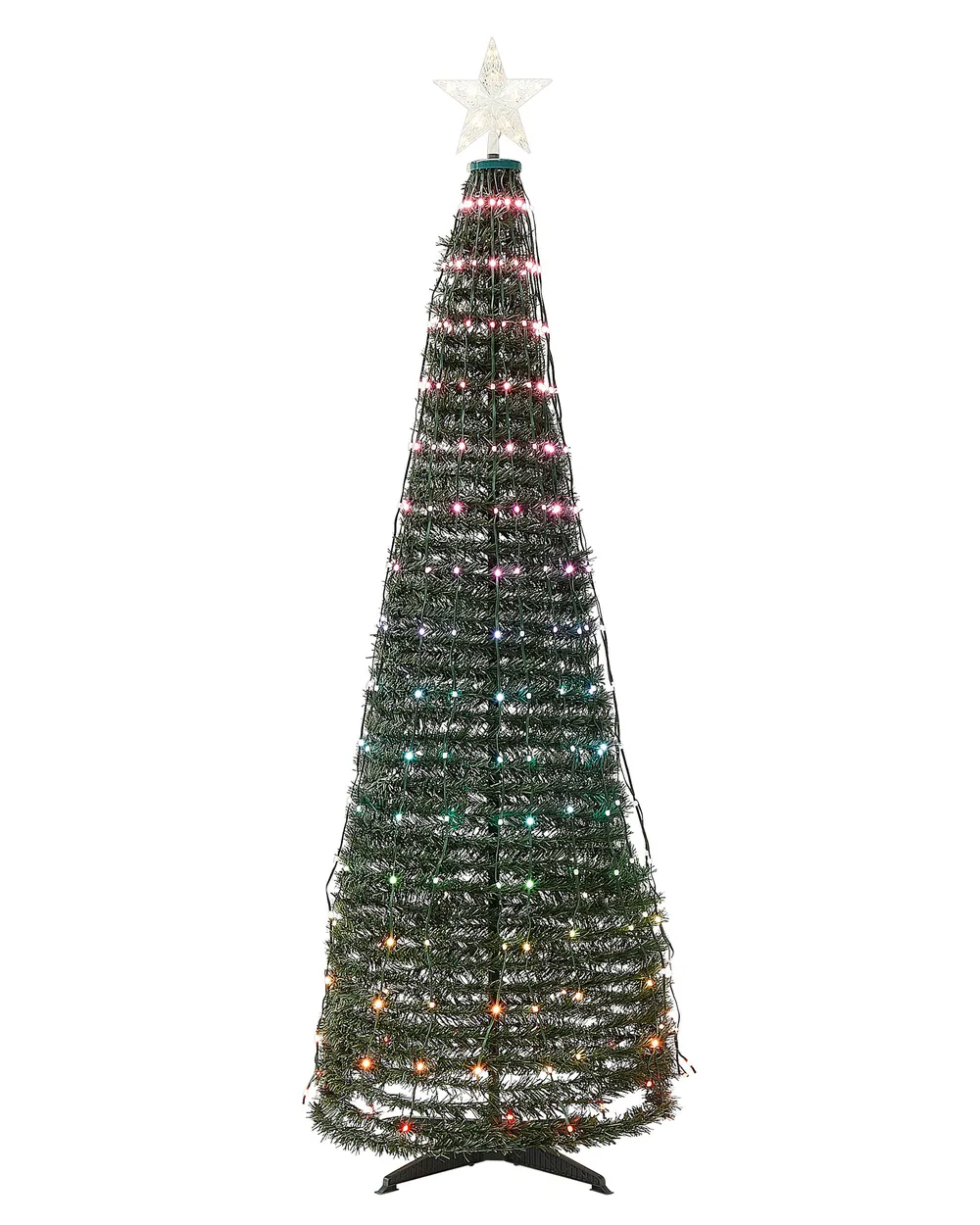 Floor Christmas Decoration Smart LED with App SAARLOQ 160 cm Christmas Tree Green_883709