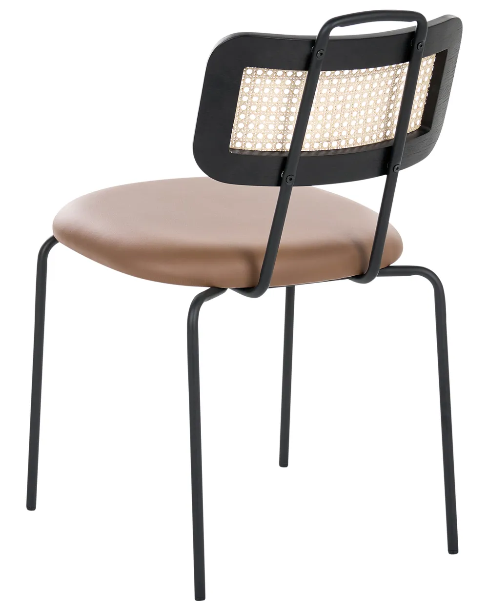 Set of 2 Dining Chairs ADELANTO Metal Brown_1039742