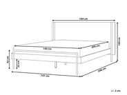 Bed LIBERMONT 140 x 200 cm (EU Double) Dark Ash Wood_912685