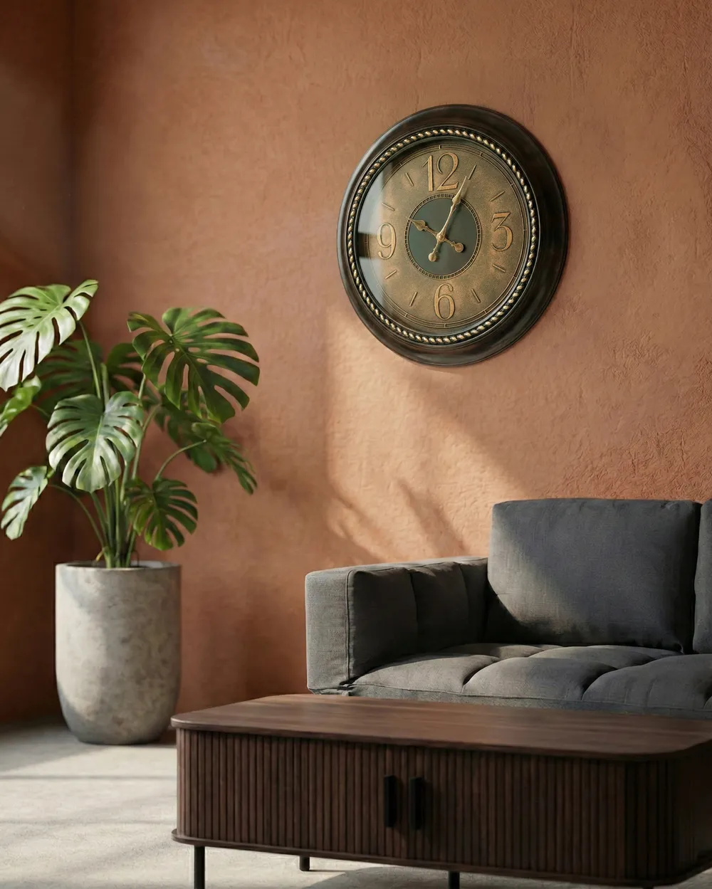 Wall Clock ALBOI 55 cm Black