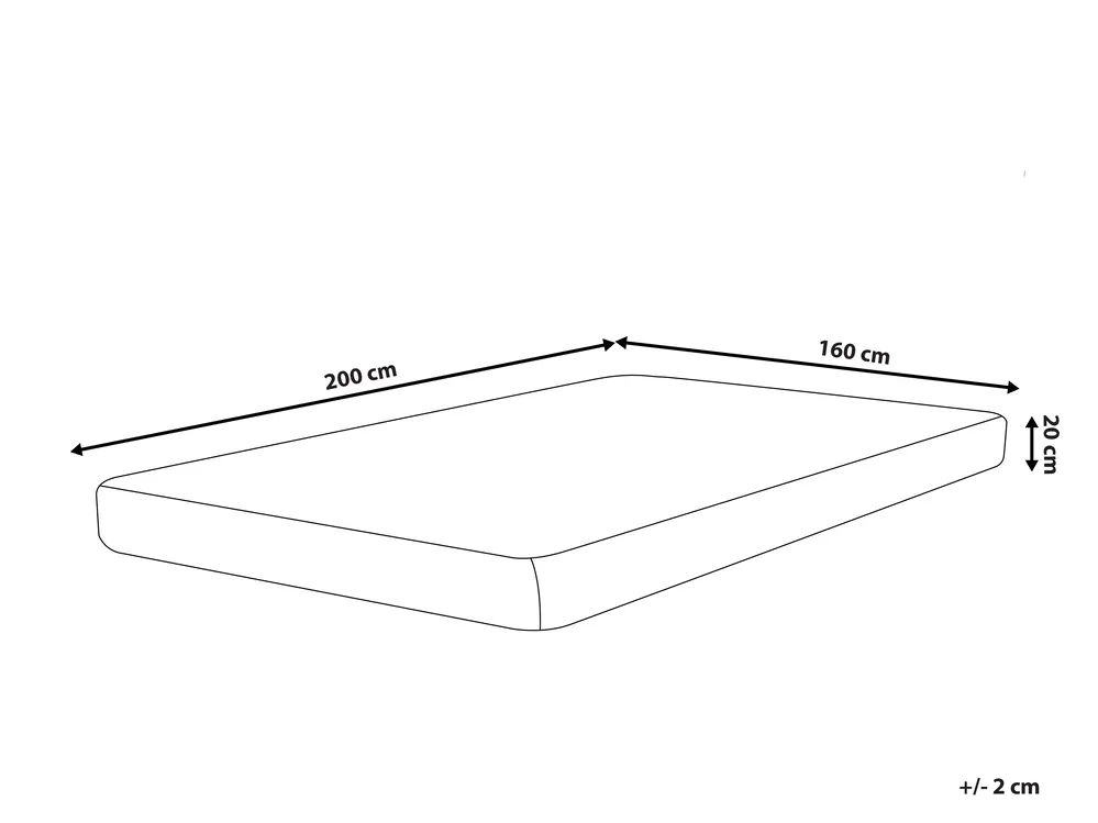 Foam Mattress AIRCOMFORT FOAM PLUS H2/3 Medium 160 x 200 cm (EU King Size)_808039