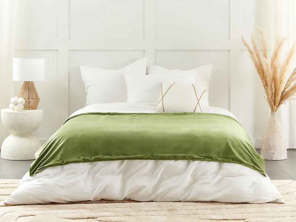 Duvet Cover RHEA 120 x 180 cm Polyester Dark Green_1183760
