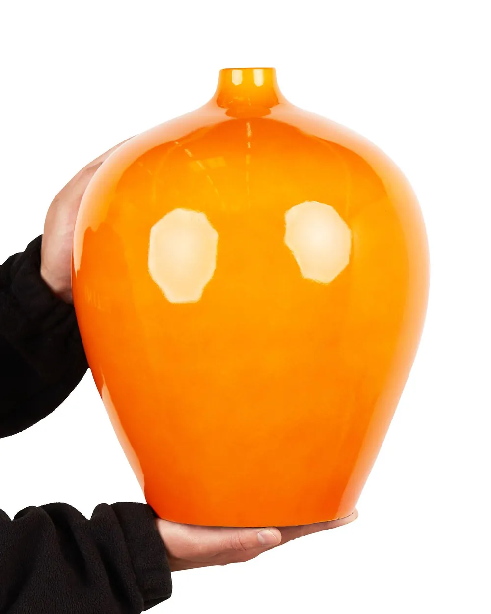 Flower Vase TERRASA 37 cm Ceramic Orange_867397