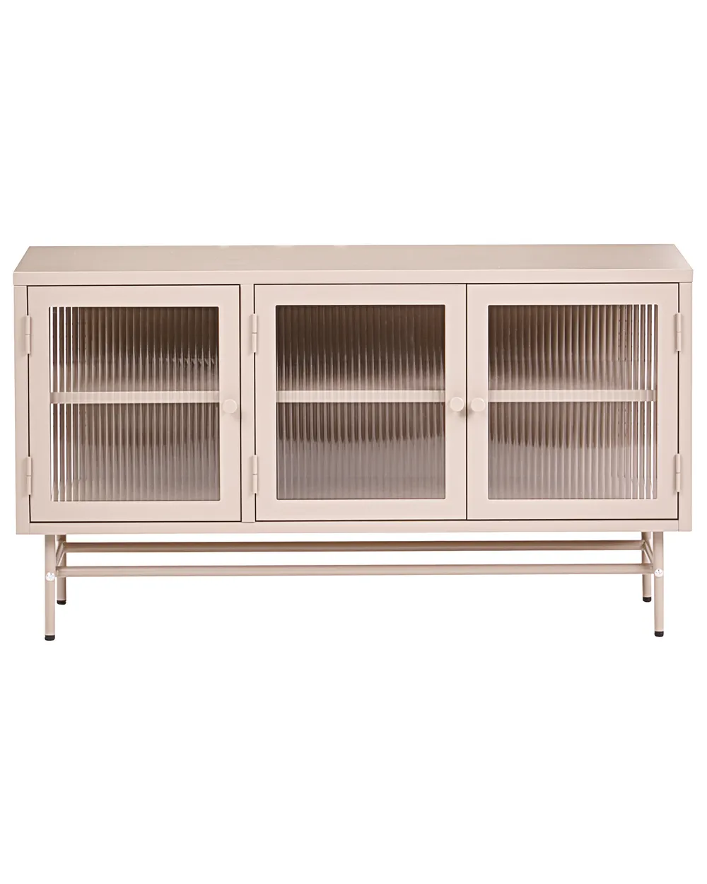 Vitriinisenkki DEVON 115 cm Metalli Beige_1113121