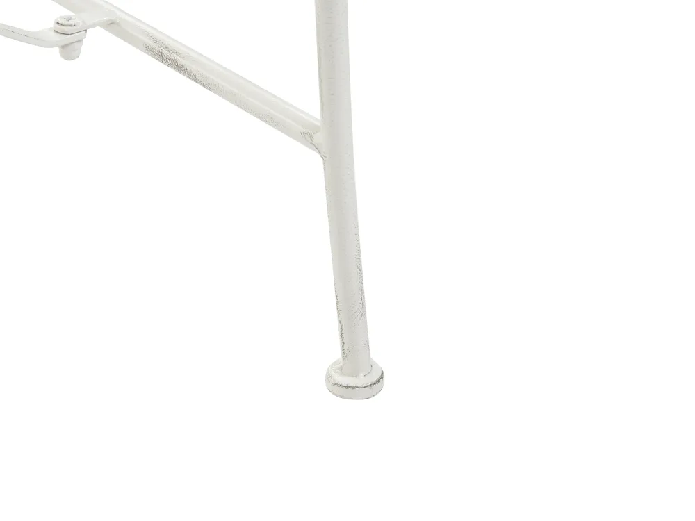 Garden Bench GUALEA 130 cm Metal Off-White_1108123